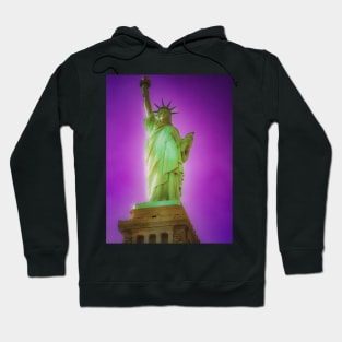 Purple Lady Liberty New York City Hoodie